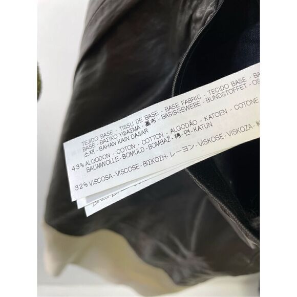 Zara Faux Leather Color Block Skirt Size S - Picture 8 of 8